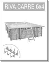 Assistenza: Piscina in legno rettangolare RIVA CARRE 5x3