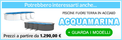 Piscine fuori terra in acciaio con contrafforti ACQUAMARINA