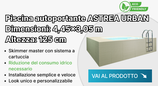 Piscina fuori terra autoportante in pannelli d'acciaio 445x305x125 cm
