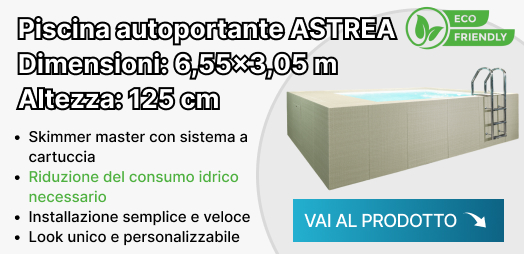 Piscina fuori terra autoportante in pannelli d'acciaio 655x305x125 cm