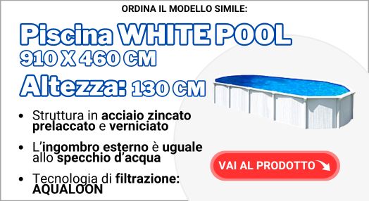 WHITE POOL 910x460x130 cm