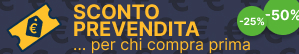 Clicca qui per richiedere lo sconto Prevendita