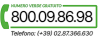 Numero Verde Gratuito 800.09.86.98. Se non disponibile chiamaci allo 02.87.366.630