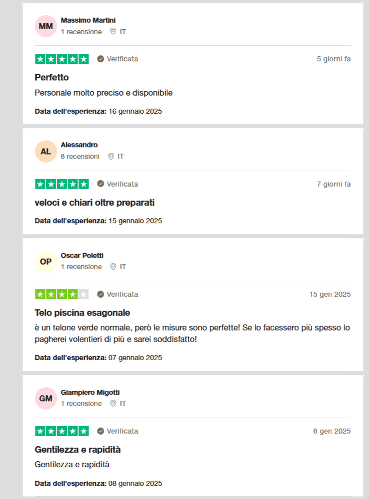 Recensioni Trustpilot 1