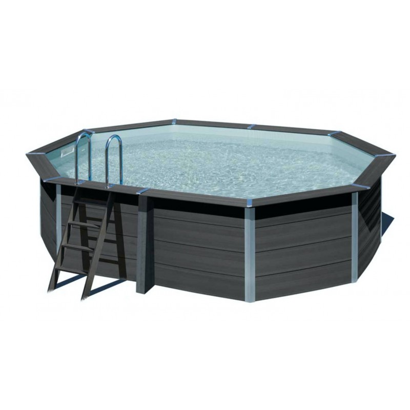 Piscina fuori terra gre materiale composito legno + pvc