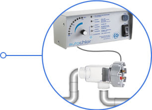 Elettrolisi del sale per piscine fino a 170 mc - AUTOCHLOR RP - Cella clorinatrice è efficiente ed accessibile