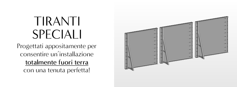 Piscine fuori terra autoportante in kit pannelli d'acciaio fai da te 6,00x3,00 m - h.135 cm tiranti speciali per l'installazione totalmente fuori terra