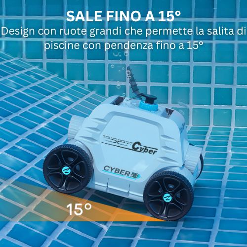 Robot piscina Cyber 1000 supera ostacoli e pendenze