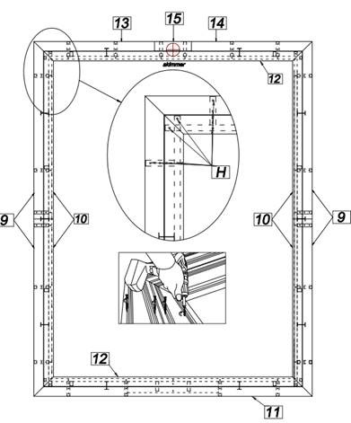 bordo piscina in legno