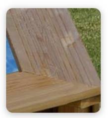 bordo piscina in legno
