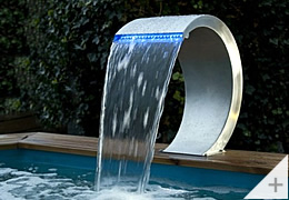 Cascata OASI in Acciaio Inox 316 e luci LED da giardino o per piscina fuori terra o piscina interrata da esterno - Foto 3