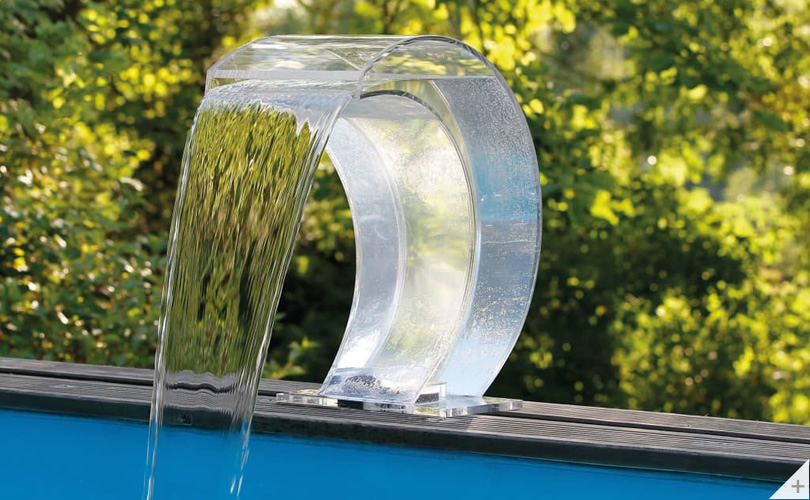 Cascata OASI in acrilico e luci LED da giardino o per piscina fuori terra o piscina interrata da esterno - Cover