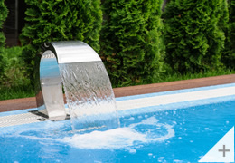 Cascata OASI in Acciaio Inox 316 e luci da giardino o per piscina fuori terra o piscina interrata da esterno - Foto 5