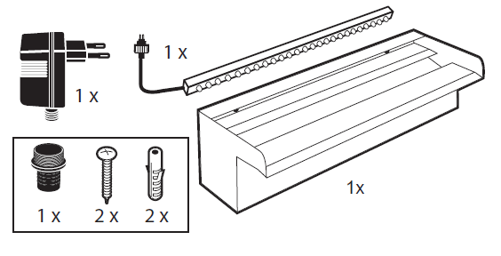 Cascata a LED da giardino o per piscina fuori terra o piscina interrata da esterno - Compreso nel kit