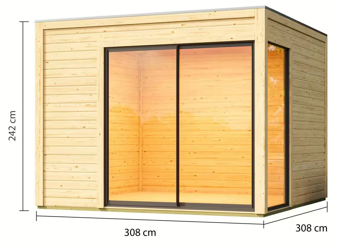 Sauna finlandese da esterno DADO - Misure
