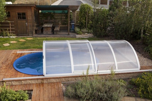 Copertura telescopica per piscina interrata da giardino - img1