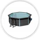 Piscina fuori terra gre materiale composito legno + pvc
