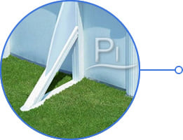 Piscina fuori terra in acciaio GRE Ovale HAITI KIT610ECO - Contrafforti esterni