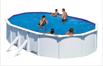 Piscina fuori terra in acciaio GRE Ovale HAITI KIT610ECO - Kit piscina: struttura