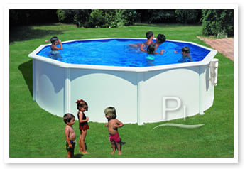 Piscina fuori terra in acciaio GRE Circolare ATLANTIS KITPR458 - Divertimento in giardino