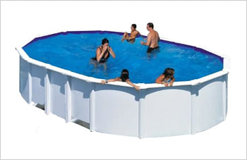 Piscina fuori terra in acciaio GRE Ovale HAITI KITPROV8188 - Kit piscina: struttura