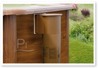 Piscina fuori terra in acciaio GRE Circolare SICILIA KITPR453W - Particolare Skimmer 