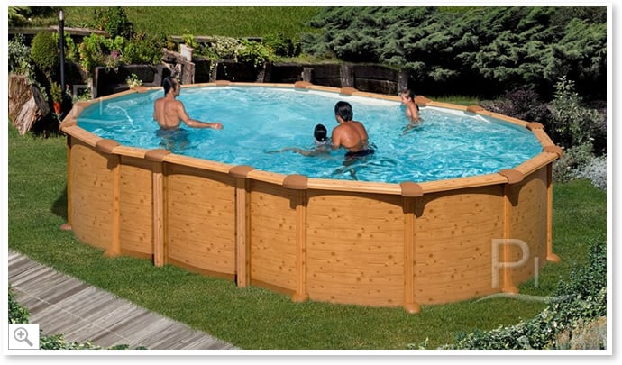 Piscina fuori terra in acciaio GRE Ovale AMAZONIA KITPROV7388WO