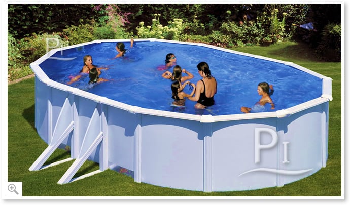 Piscina fuori terra in acciaio GRE Ovale ATLANTIS KITPROV508