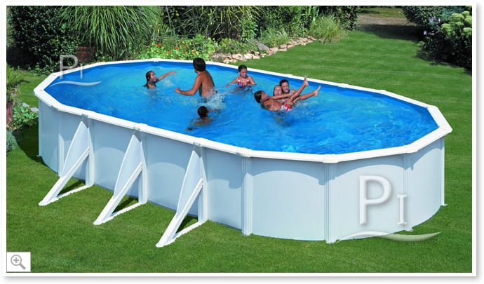 Piscina fuori terra in acciaio GRE Ovale ATLANTIS KITPROV918