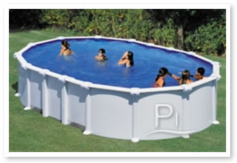 Piscina fuori terra in acciaio GRE Ovale HAITI KITPROV8188 - Divertimento in giardino
