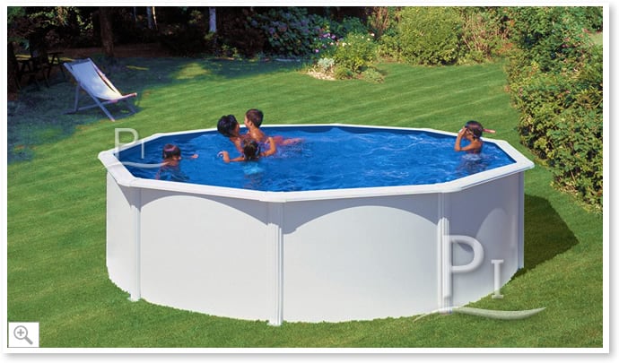 Piscina fuori terra in acciaio GRE Circolare FIJI KIT460ECO