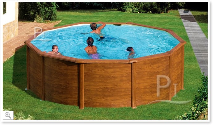 Piscina fuori terra in acciaio GRE Circolare PACIFIC KIT460W