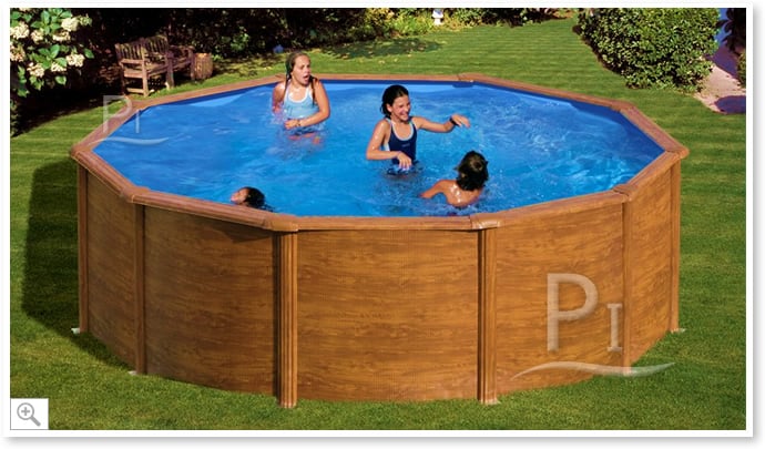 Piscina fuori terra in acciaio GRE Circolare SICILIA KITPR453W