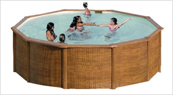 Piscina fuori terra in acciaio GRE Circolare SICILIA KITPR453W - Kit piscina: struttura
