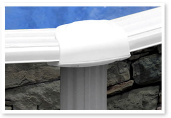 Piscina fuori terra in acciaio GRE Circolare CERDENA KIT350PO - Particolare corrimano