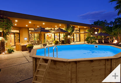 Foto dei clienti - Piscina in legno da giardino Urban Pool 450x250 Liner sabbia - Foto 2