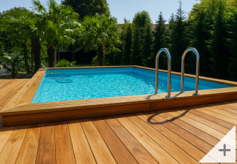 Foto clienti piscina in legno JARDIN CARRE 7x3 h 145 cm - installazione 2