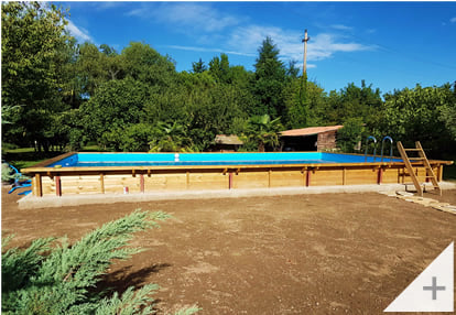 Foto dei clienti - Piscina in legno da giardino Jardin CARRE 8x5 m - Foto 2