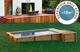 Piscina in legno URBAN 420x350 Kit STANDARD