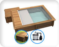 Piscina in legno URBAN 420x350 Kit EASY