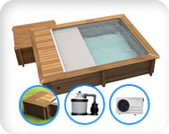 Piscina in legno URBAN 420x350 Kit PLUS