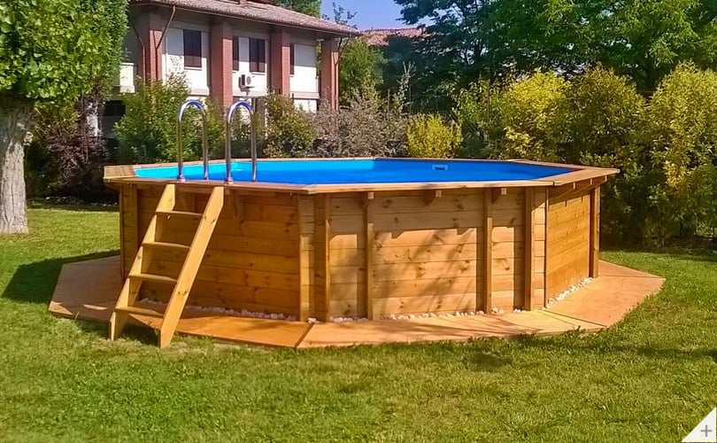 Piscina in legno fuori terra ottagonale circolare da giardino Jardin 537