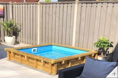 Piscina in legno fuori terra da esterno JARDIN BABY 210x210 cm da esterno