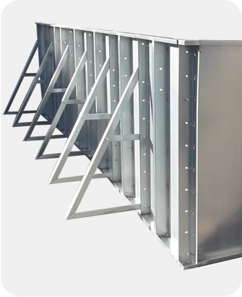 Specifiche dei componenti del kit piscina interrata economica in pannelli d'acciaio con montaggio rapido FAST POOL 5x3 h. 135 cm: la struttura della piscina
