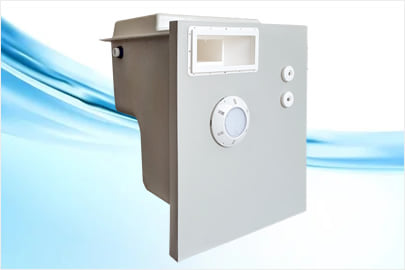 Esempio di montaggio con liner, del pannello filtrante preassemblato del kit piscina interrata economica in pannelli d'acciaio con montaggio rapido FAST POOL 5x3 h. 135 cm