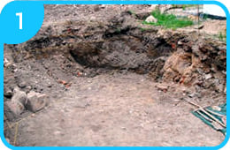 Piscina interrata economica in acciaio a otto Skyblue - Fase del montaggio 1: lo scavo.