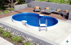 Piscina interrata economica in acciaio Skyblue con forma a otto - Foto 2