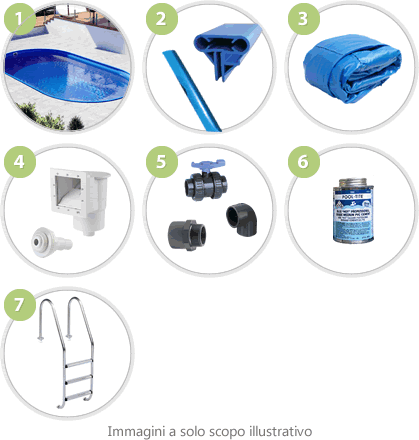Il kit piscina SKYBLUE RELAX Ø 3,50 m - h.150 EASY