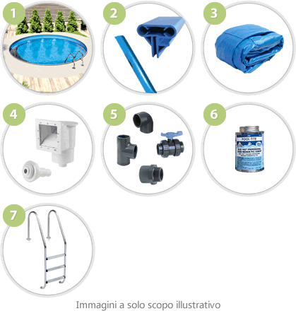 Il kit piscina SKYBLUE RELAX Ø 8,00 m - h.120 EASY