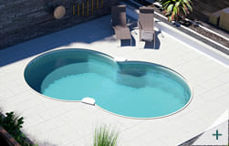 Piscina interrata economica in acciaio Skysand con forma a otto - Foto 1
